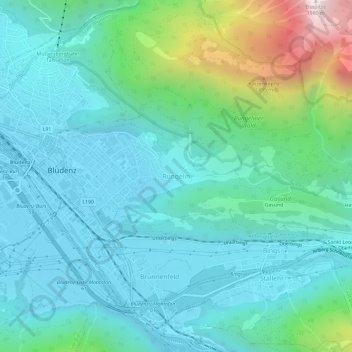 Rungelin topographic map, elevation, terrain