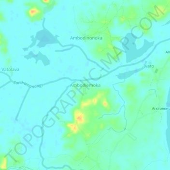 Ambodiemoka topographic map, elevation, terrain