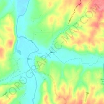 Savoy topographic map, elevation, terrain