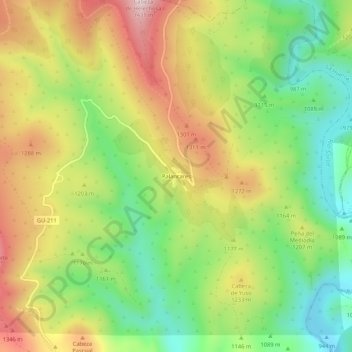 Palancares topographic map, elevation, terrain
