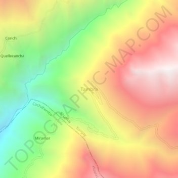 Tambra topographic map, elevation, terrain