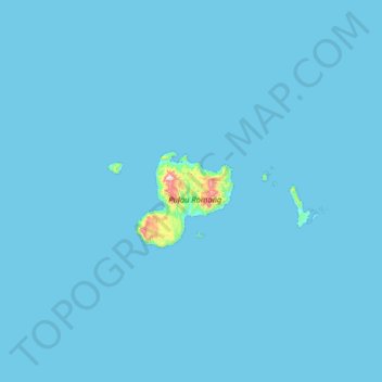 Pulau Romang topographic map, elevation, terrain