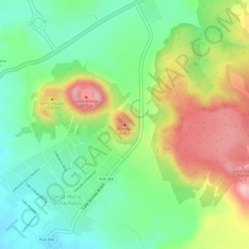 Borrego topographic map, elevation, terrain