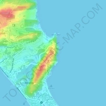 Mount Luho topographic map, elevation, terrain