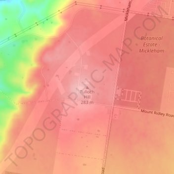 Tulloch Hill topographic map, elevation, terrain