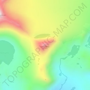 Hinnotefjellet topographic map, elevation, terrain