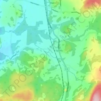 Kåberg topographic map, elevation, terrain