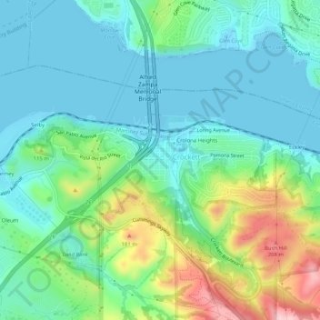 Valona topographic map, elevation, terrain