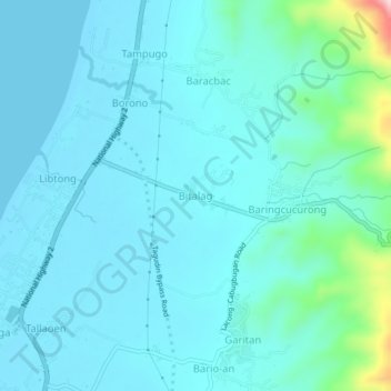 Bitalag topographic map, elevation, terrain