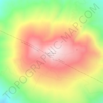 Cerro Gordo topographic map, elevation, terrain