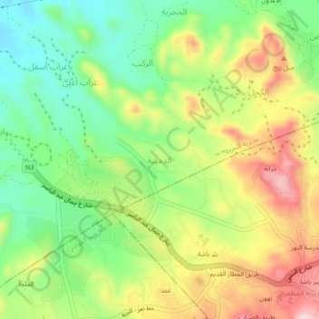 Ad Dumaynah topographic map, elevation, terrain