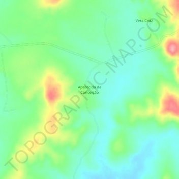 Aparecida da Conceição topographic map, elevation, terrain