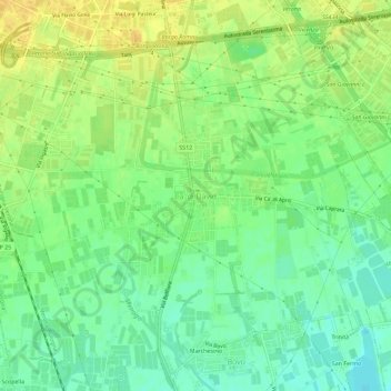 Ca' di David topographic map, elevation, terrain
