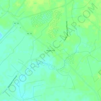 Maple Hill topographic map, elevation, terrain