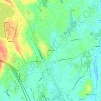 Salem Depot topographic map, elevation, terrain