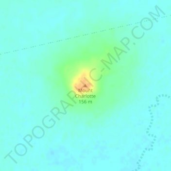 Mount Charlotte topographic map, elevation, terrain