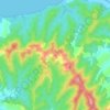 Bizë topographic map, elevation, terrain