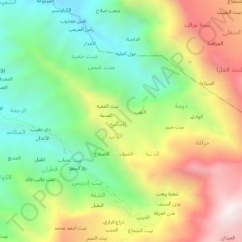 Samhah topographic map, elevation, terrain