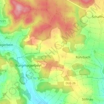 Leitenhof topographic map, elevation, terrain