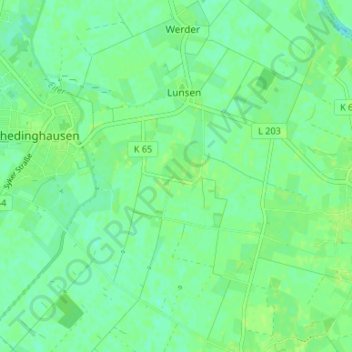 Holtorf topographic map, elevation, terrain