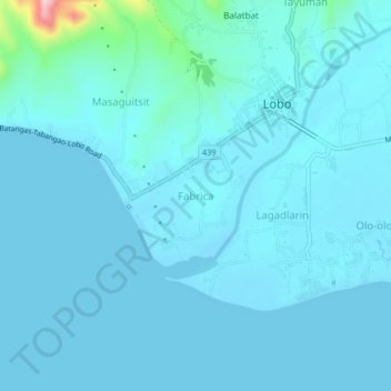 Fabrica topographic map, elevation, terrain