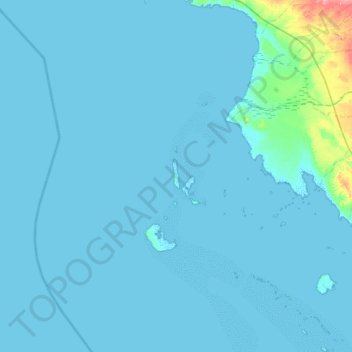 Hawar Island topographic map, elevation, terrain