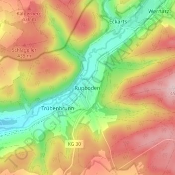 Rupboden topographic map, elevation, terrain