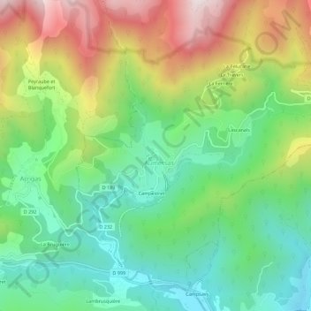 La Viale topographic map, elevation, terrain