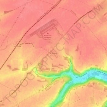 Mondésir topographic map, elevation, terrain