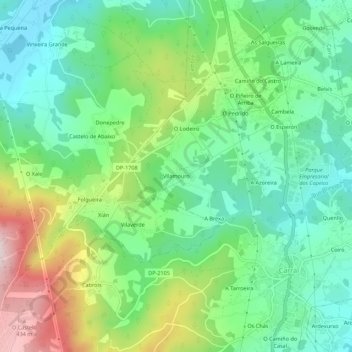 Vilamouro topographic map, elevation, terrain