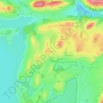 Greith topographic map, elevation, terrain