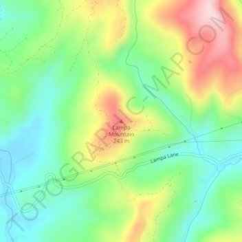 Lampa Mountain topographic map, elevation, terrain