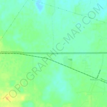 Lovettville topographic map, elevation, terrain