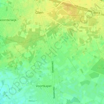 Oosterwijk topographic map, elevation, terrain