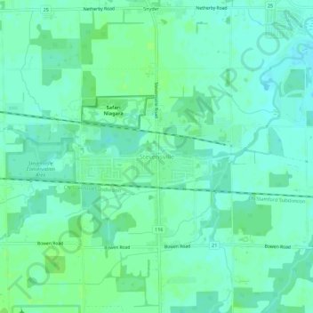 Stevensville topographic map, elevation, terrain