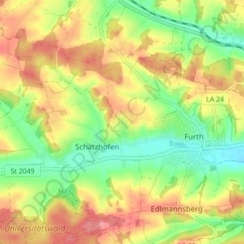 Entwies-Siedlung topographic map, elevation, terrain