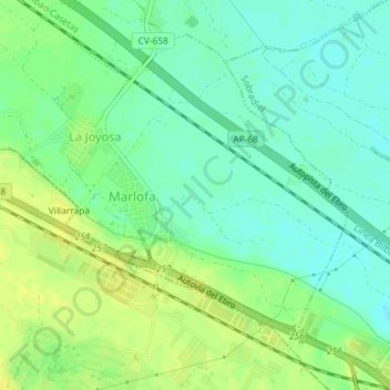 Vallesco topographic map, elevation, terrain