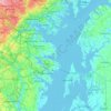 Gibson Island topographic map, elevation, terrain