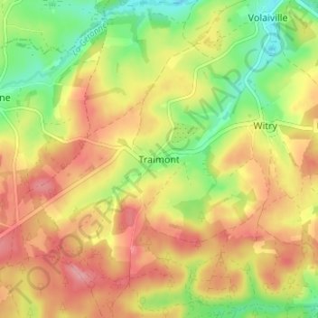 Traimont topographic map, elevation, terrain