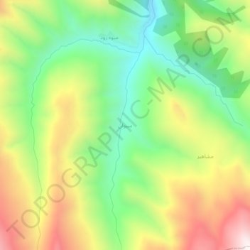 سیوان topographic map, elevation, terrain