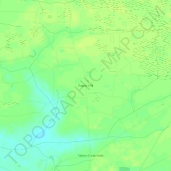 Poplar Hill topographic map, elevation, terrain