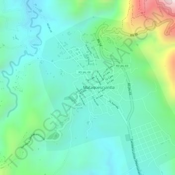 Parque de colis topographic map, elevation, terrain