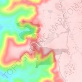 Kingakati topographic map, elevation, terrain