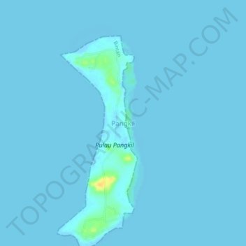 Pangkil topographic map, elevation, terrain