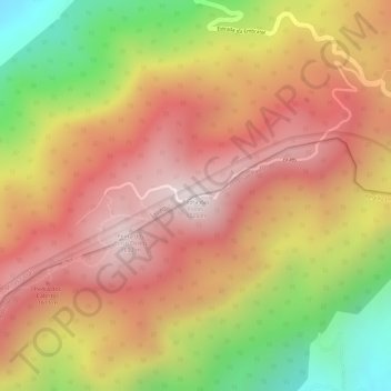 Pedra das Flores topographic map, elevation, terrain