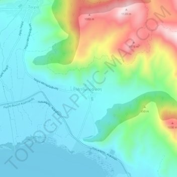 Metamorfosi topographic map, elevation, terrain
