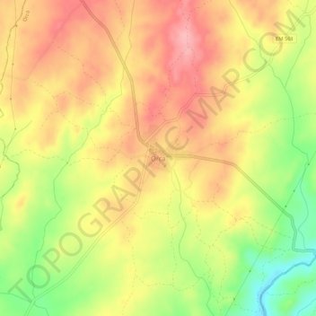 Orca topographic map, elevation, terrain