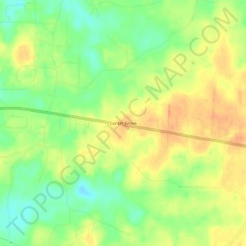 Center Grove topographic map, elevation, terrain