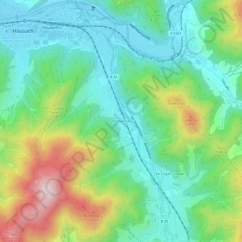 Mattenhof topographic map, elevation, terrain