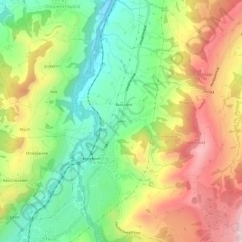 Lehn topographic map, elevation, terrain